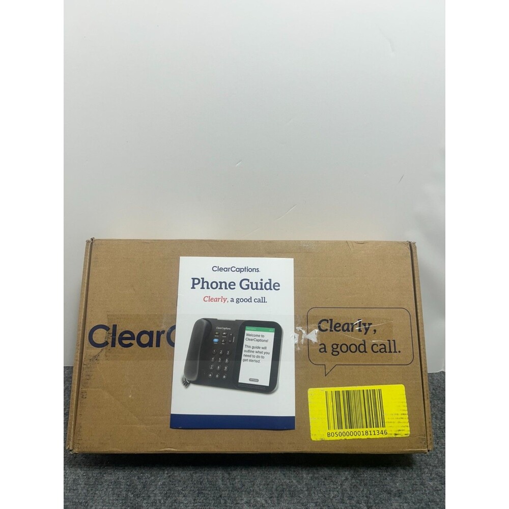 Clear Captions Blue Telephone For Hearing Impaired Amplified Captioning Phone